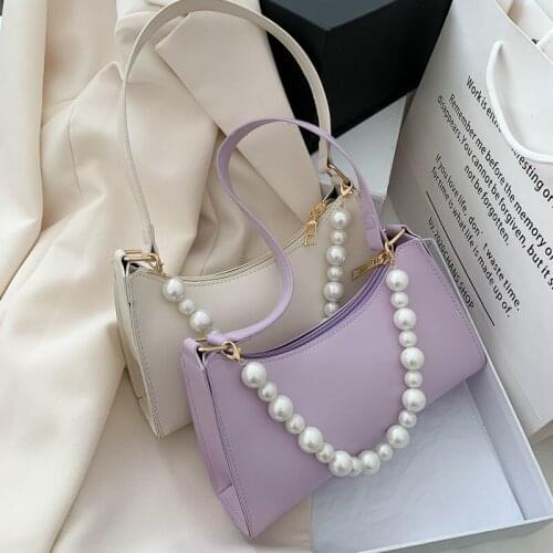 Women Top-handle Bags Summer Bag Fashion New Fashion Fashion Pearl Portable Shoulder Bolso Mujer Handbags