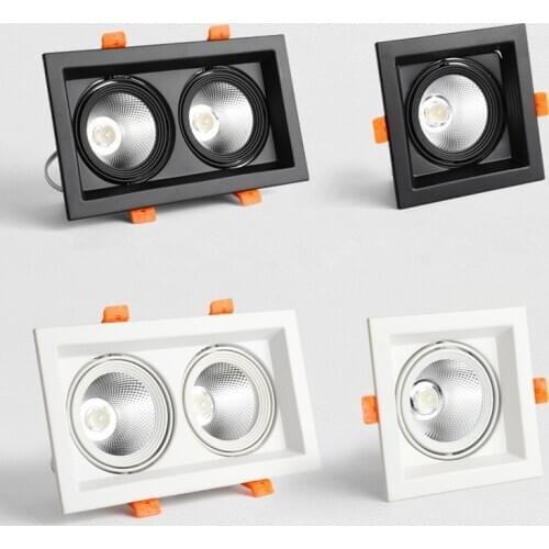 1pcs COB LED Downlights 10w 20w Surface Mounted dimmable LED Ceiling Lamps Spot Light square Rotation LED Downlights