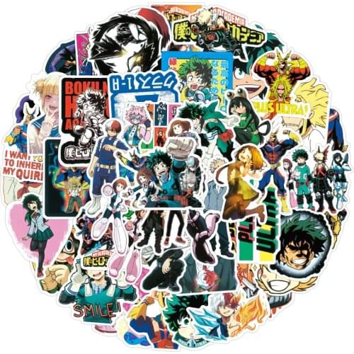 10/30/50PCS Anime My Hero Academia Cartoon Graffiti Stickers DIY Luggage Guitar Skateboard Waterproof Cool Sticker Kid Toy Decal