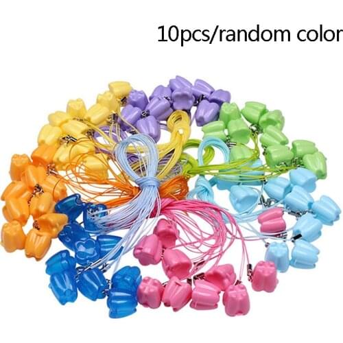 10Pcs Tooth Shape Kids Teeth Storage Boxes Child Baby Deciduous Tooth Organizer Mini Plastic Container Small Box