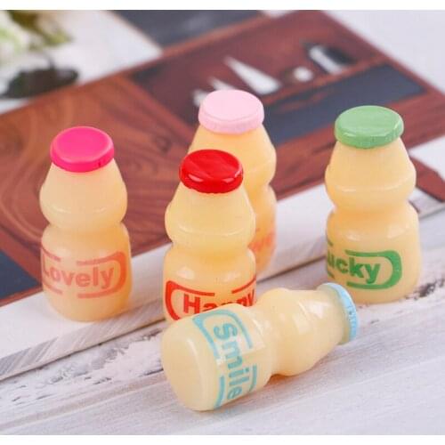 5Pcs/lot 1/6 Doll Wine Water Yakult Milk Drink Bottle Foo Pretend Play Kitchen Toy Dollhouse Miniature