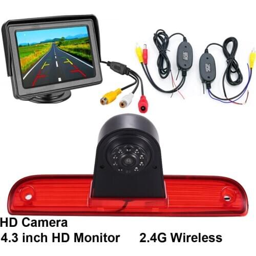 7 Inch Monitor +2.4G Wireless Brake light rear view back camera for Fiat Ducato X250 X290 Peugeot Boxter Citroen Jumper 2016 van