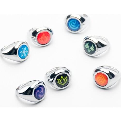 Anime Game Genshin Impact Ring Delicate Craft Mengpa Finger Decoration Ring for Women Party Men Cospllay Casual Jewelry Kid Gift