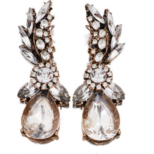 Bohemian Fashion Geometric Earrings Unique Design Exquisite crystal Wing Dangle Brincos Women Charm Accessories