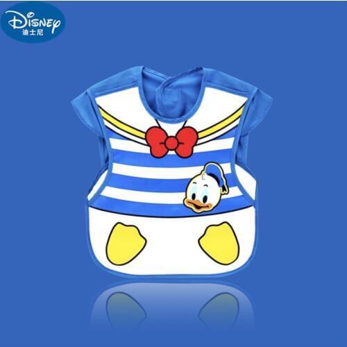 Cartoon Baby Bib Childrens Eating Apron Baby Mickey Minnie mouse Waterproof Reverse Dress Baby Bibs 28x35cm