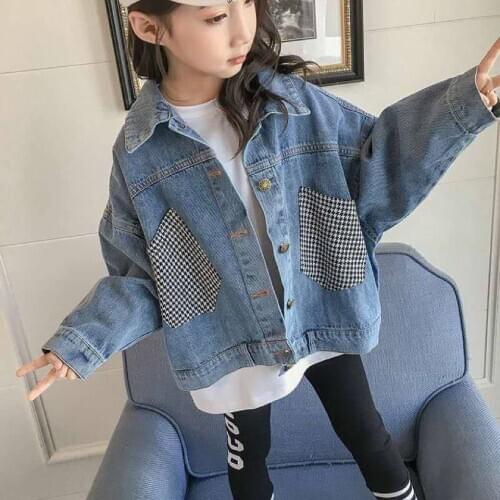 Denim Jacket for Girls Coats Children Clothing Autumn Baby Girls Clothes Outerwear Jean Jackets & Coats for Child Girls