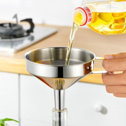 Stainless Steel Funnel Filter Funnel Large Diameter Oil Leakage Wine Leakage Household Skimmer Kitchen