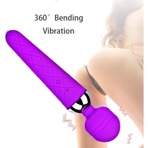 Dildos 360° bending vibration AV Vibrator Magic Wand G Spot Clitoris Stimulator Wireless silicone Female Masturbators Sex Toys
