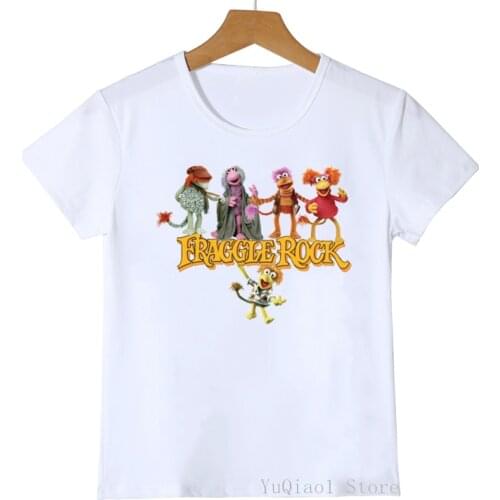 Funny Fraggle Rock Cartoon Print Tshirt Girls/Boys Kids Clothes Harajuku Kawaii Children Clothing Summer Fashion T Shirt Tops