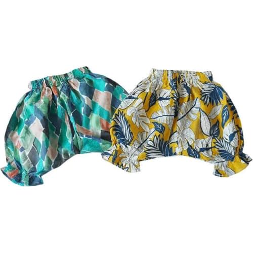 Baby Capris 0-6 years old summer shorts Capris dark lattice seersucker fabric soft and breathable Beach