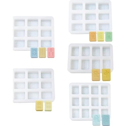 Creative Mahjong Epoxy Resin Casting Molds Resin Silicone Material Candy Moulds