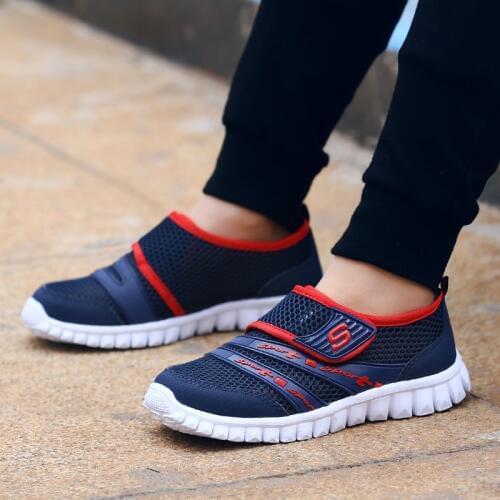 Summer Casual Non-slip Children Sneakers Mesh Breathable Boys Loafers Soft Bottom Comfortable Kids Sneakers Shoes EUR 26-38