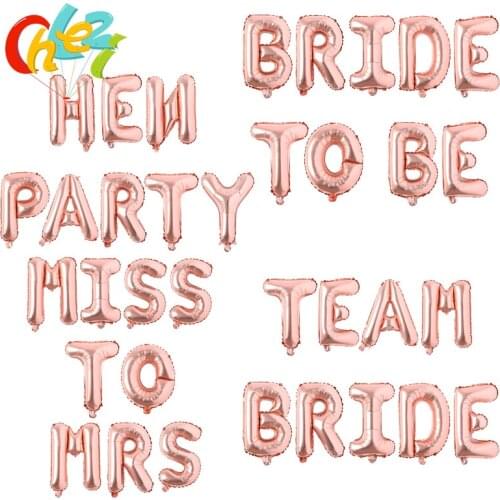 Hot Rose Gold Bride To Be Balloon Gold Team Bride Balloons Hen Party Accessories Bridal Shower Bachelorette Party decoration
