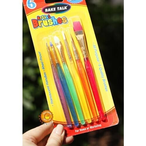 6 pcs DIY Tool Pen Set Cake Icing Decorating Fine Painting Brush Fondant Dusting Sugar craft