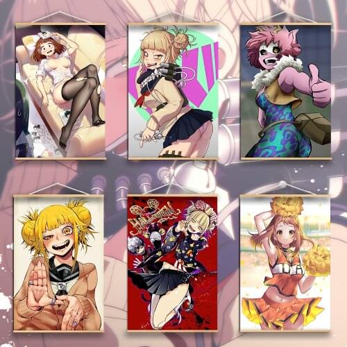 Wall Art Canvas Painting Anime Boku No Hero Academia Himiko Toga Manga Posters and Prints Room Decoration Pictures Home Decor