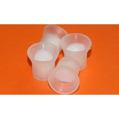 Wholesale 100pcs disposable plastic cheap small tattoo ink cups pigments with Sponge for permanent makeup INK Supply