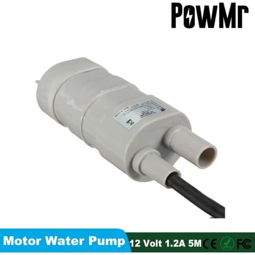 PowMr Micro Submersible Motor Water Pump 12 Volt 1.2A 5M 14L/Min 600L/H For Solar Aquarium JT-500 насос Drop Shipping