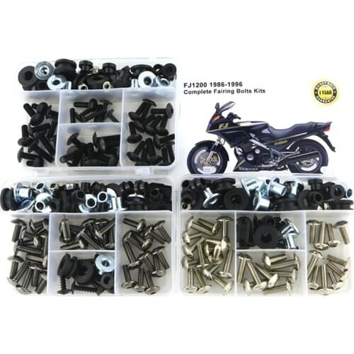 Fit For Yamaha FJ1200 1986-1996 Complete Full Fairing Bolts Kit Bodywork Screws Steel Clips Speed Nuts Covering Bolts