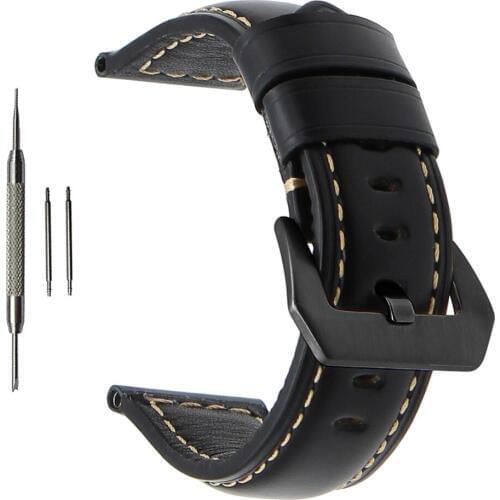 24mm Wristband Strap for Kospet Hope/Optimus Pro/Brave/ Prime watch Phone Men watch Band Genuine Leather Bracelet Correa