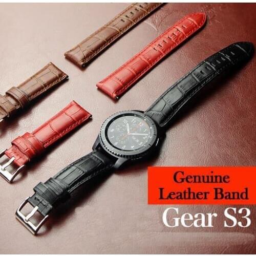 22mm Watch Band For Huawei Watch 2Pro Bracelet Genuine Leather Strap For Samsung Gear S3 Replacement With Quick Realease Pin