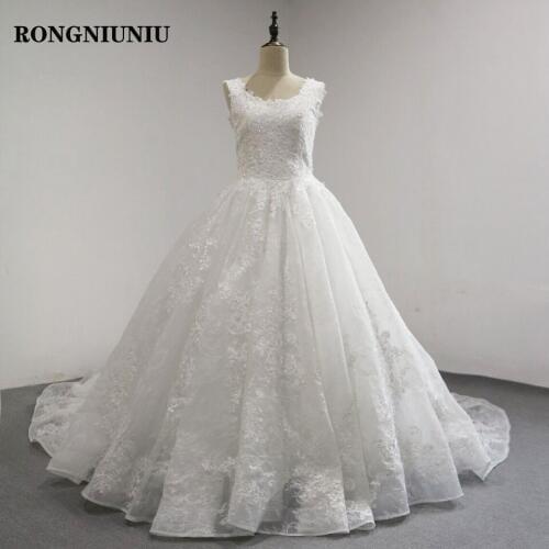 Luxury Lace Wedding Gowns Arabic Bridal Dress 100% Real Photos 2020 New Designer Long Train Wedding Dress Vestido de Noiva