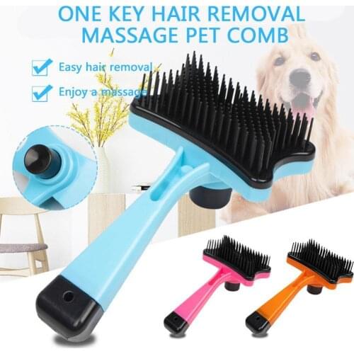 Pet Cat Dog Hair Remover Brush Cleaning Tools Push Accessories For Cat And Brush Removal Grooming Hair Dogs Brush Brush Bat T1Q6