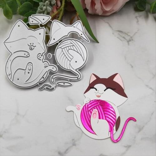 Cat Dies Metal Cutting Dies New for Scrapbooking DIY Album Embossing Folder Paper Card Maker Template Stencils