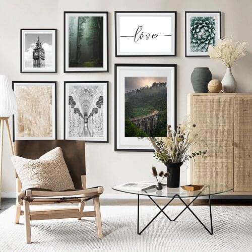 Nordic Moroccan Door Canvas Painting Jungle Train Nature Wall Art Poster Decoration Posters And Prints Aloe Pictures for Living