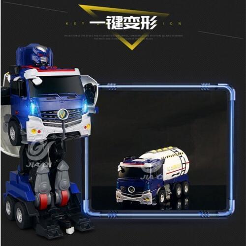 Remote control transformer sprinkler engine changes British union tank car man childrens toy gifts Educational ELectric RC car
