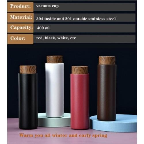 Creative Simple Imitation Cork Cap Straight Body Vacuum Cup 304 Stainless Steel Business Office Men and Women Vacuum Cup
