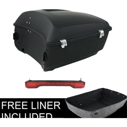 Motorcycle Matte King Pack Trunk Brake Tail Light For Harley Tour Pak Road Street Electra Glide Touring 14-21