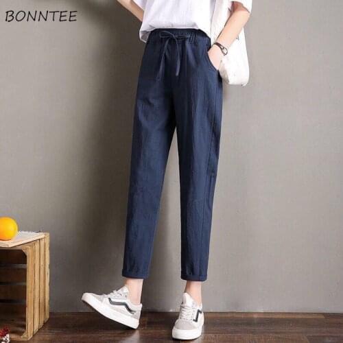 Pencil Pants Women Casual S-3XL Pockets Ankle-Length Ins Work Wear Fashion Summer Pantalones Clothing Elegant Vintage Ulzzang