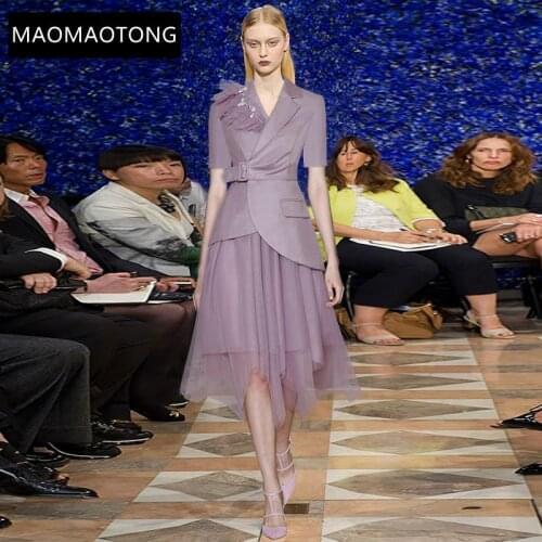 2021 Summer Women High Street Skirts Suits Fashion Designer Black Lady Long Jacket And Irregular Midi Skirt 2 Piece Set