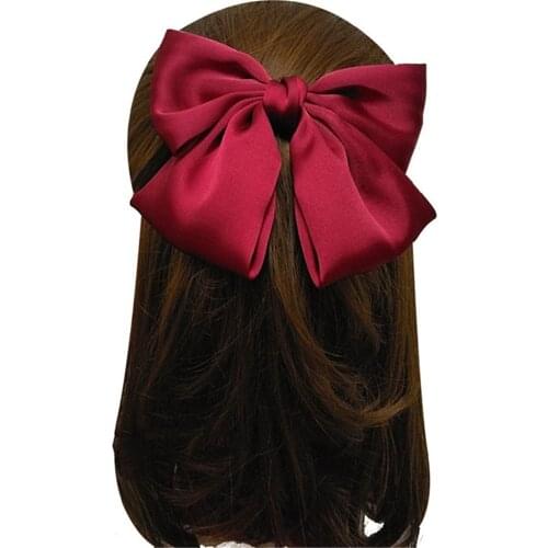 Oversized Bow Hair Accessories Fashion Horsetail Hairpins Big Bow Hairpins Women Girls Hair Clip Ladies Hairpins Cute