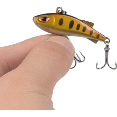 1pcs 4cm 4g Mini Lipless VIB Lures Crankbait Artificial Wobbler Hard Bait Sinking Lure for Bass Fishing