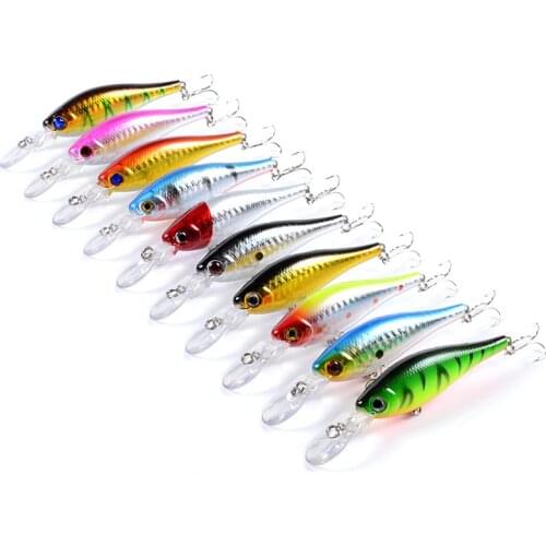 10 color mino 10.2cm/8.7g Floating Minnow Hard Fishing Lures 11cm 11g Wobbler Swimbait Artificial Bait