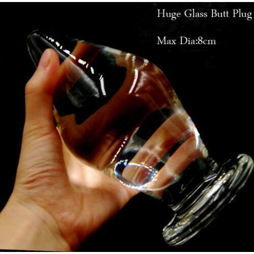 New Size 16cm*8cm Super Huge Big Crystal Glass Anal Plugs,Butt Plug Anal Dildo,Anal Plug Large Sex Toys For Woman Man,Sex Shop