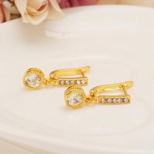 Bangrui JEWELS 2017 Trendy Five Stars Design Earrings Cut Zircon Earring Gold Color for Women J