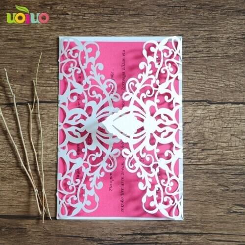 Free shipping 50set inc72 Laser Cut Wedding Invitations Cards Elegant Invitation with Envelopes Free logo Invitation Mariage