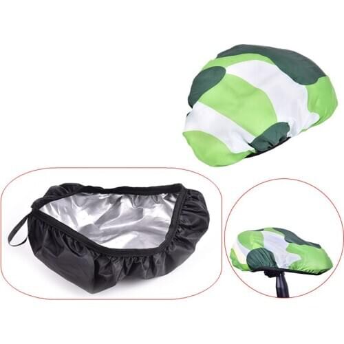Black Bicycle Saddles Protective Coverings Waterproof Bike Seat Pack Front Tube Bag Saddle Pannier Rear Rain Cover