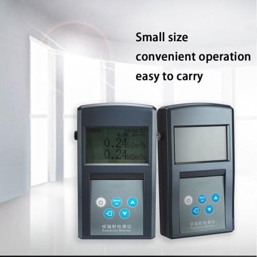 Radiation detector Geiger counter Beta gamma X-ray with alarm marble tester LCD electromotive force meter radiation detector