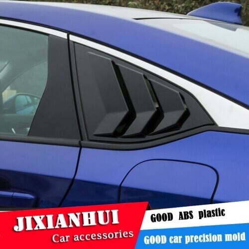 For honda Accord 2018-2019 Sedan ABS Rear Door Window shades Louver Frame Window Sill Molding Cover Sticker Trim