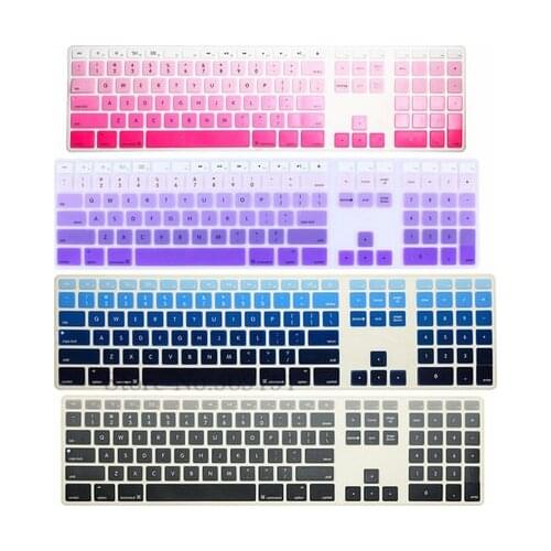 Gradient Keyboard Cover For Apple iMac G6 A1243 21.5 27 inch Desktop keyboards protective keypad cover Protector