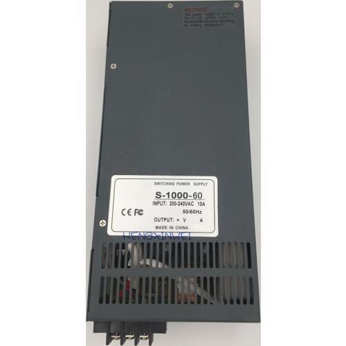 S-1000-60 s-1000-70 s-1000-110 60v 70v 110v Switching power supply for LED Strip light input 110V/220v ac to dc power supply