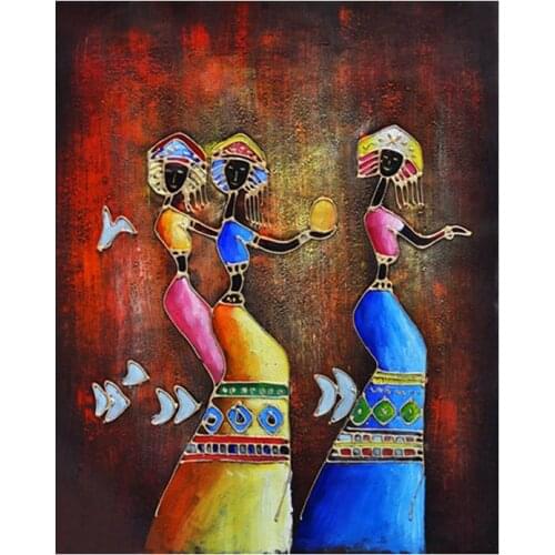 Oil Painting By Numbers Woman Figure DIY Craft Kit On Canvas 40x50cm Framed Coloring By Number Drawing For Adults Decoration Art