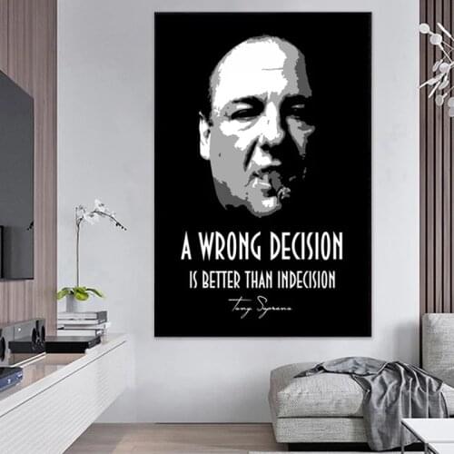 Tony Soprano Al Pacino Godfather QUOTE Oil Painting Poster Prints Canvas Wall Picture For Home Room Decor