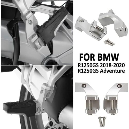 NEW Motorcycle Silver Foot peg Passenger Footpeg Lowering Kit For BMW R1250GS Adventure R 1250 GS ADV 2018 2019 2020