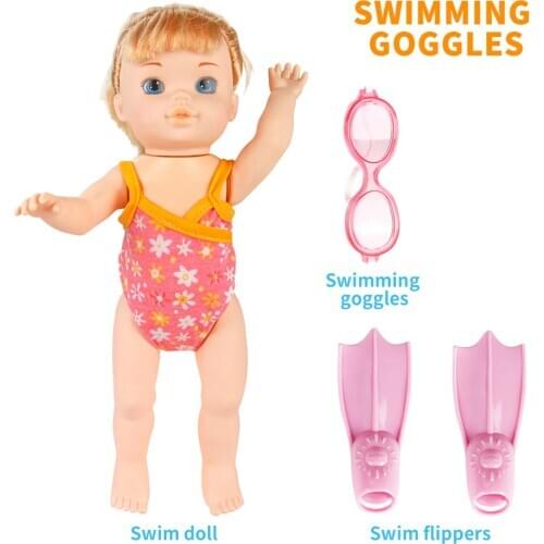 Girls Doll Early Education Smart Electric Swimming Pool Partner Kids Doll Play with Water Bath Baby Bathroom Bebe