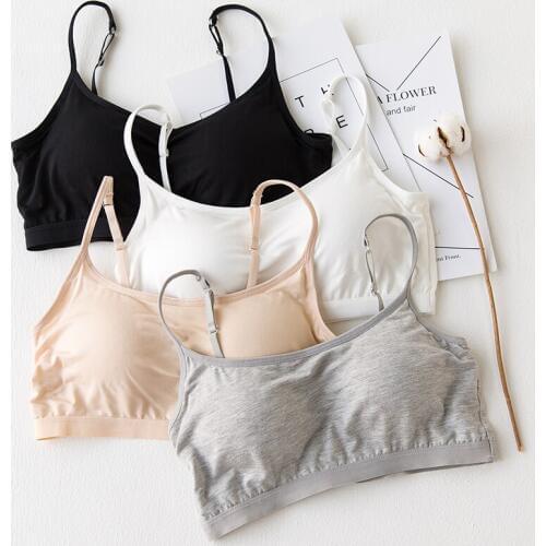 2017 summer womens Tube top bra thin spaghetti strap bra one piece belt pad wireless tube top underwear female