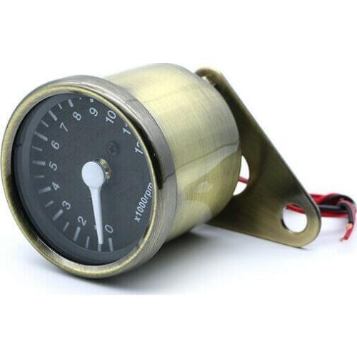 Mechanical Tachometer Tacho Gauge For Universal Motorcycle Cruiser Chopper Retro